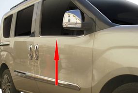 Окантовка стекол (нерж.) 2 шт, Carmos - Турецька сталь для Opel Combo 2012-2018 рр
