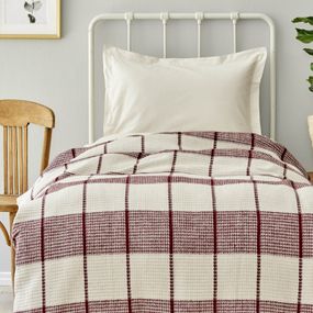 Плед Karaca Home 88126 Туреччина Євро  Бавовна + акрил Бордове