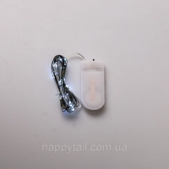 Світлодіодна гірлянда Роса 3 метри на батарейках 30 led нитка на зеленому дроті біла 30L3MGW | Зображення 6