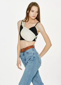 Сумка жіноча бананка Sambag Polo молочний 24 х 15 х 4 см (86129011)