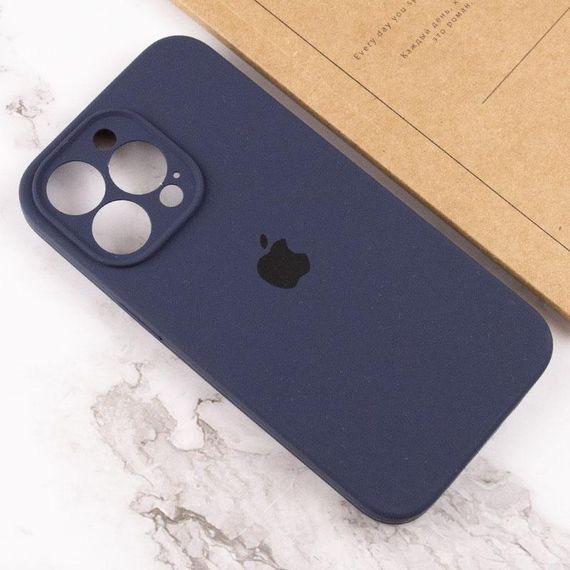 Чохол Silicone Case Full Camera Protective (AA) для Apple iPhone 14 Pro (6.1") Темно-синій / Midnight blue | Зображення 3