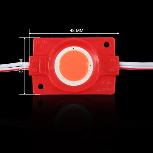 Светодиодный модуль BRT COB 2.4W круглый RED, 12В, IP65 красный | Зображення 1