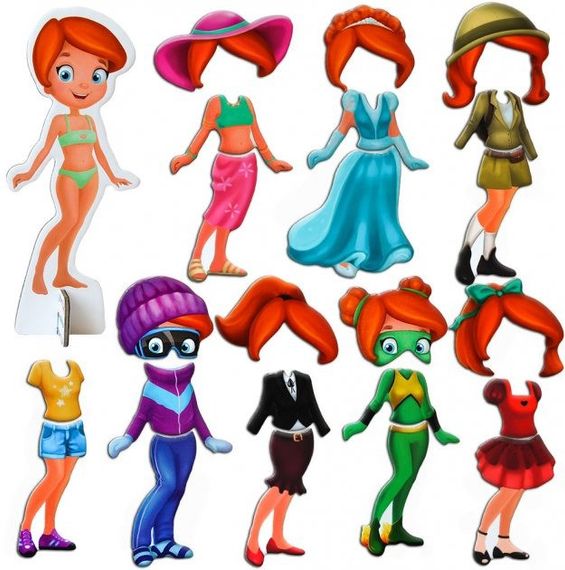 Набір магнітів Magdum "Лялька з одягом New look" ML4031-14 EN | Зображення 6