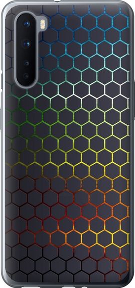Чехол на OnePlus Nord Переливающиеся соты "498u-2046-17620"