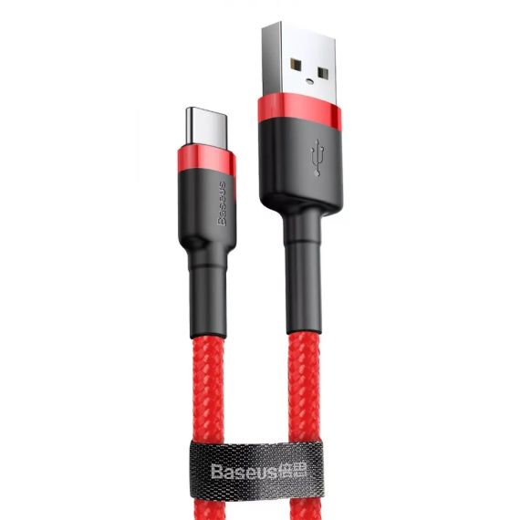 Кабель для заряджання та передачі даних Baseus Cafule Type-C 2A (2m) red | Зображення 1