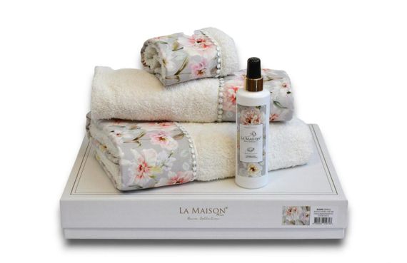 Подарунковий набір рушників La Maison, 3 шт. з ароматом Rome | Зображення 1