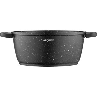 Кастрюля Ardesto Gemini Anzio скляна кришка 24 см 4,4 л чорна (AR2424GE) | Зображення 4