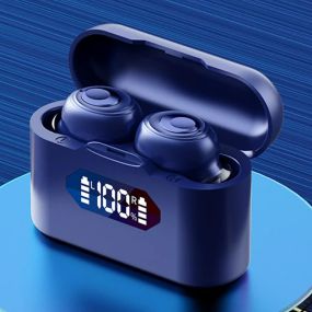 Беспроводные наушники cпорт X37 Bluetooth с зарядным кейсом и индикатором заряда Черные