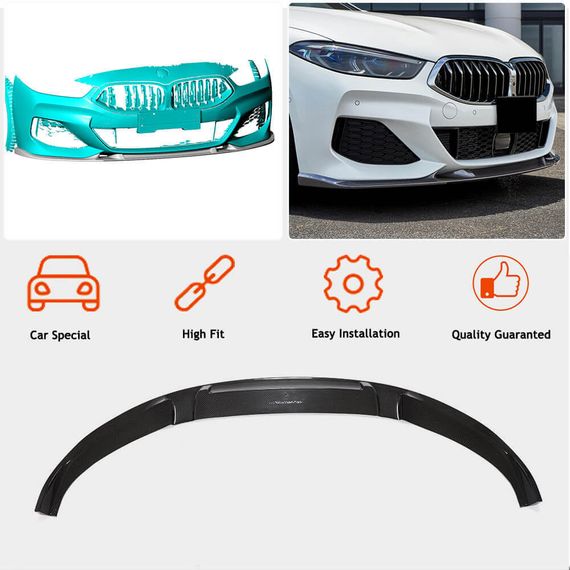 Накладка на передній бампер Lip V3 (для M-Sport, Карбон) для BMW 8 cерія G14/G15/G16 2018- рр | Зображення 1