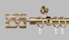 Карниз для штор однорядний металевий 19 мм, Бисетте (комплект) 320 див. (стик труб)