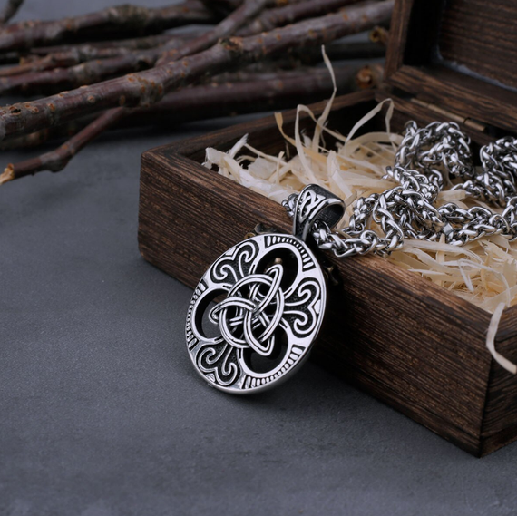 Кулон підвіска Vikings Celtic Knot амулет у кельтському стилі з ланцюжком - Silver | Зображення 1