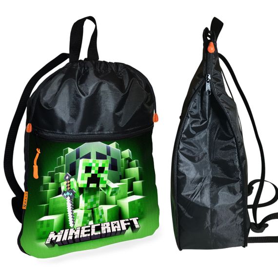 Школьный рюкзак детский Minecraft + Сумка для обуви спортивной формы рюкзак-мешок  для мальчика (01740) | Зображення 1