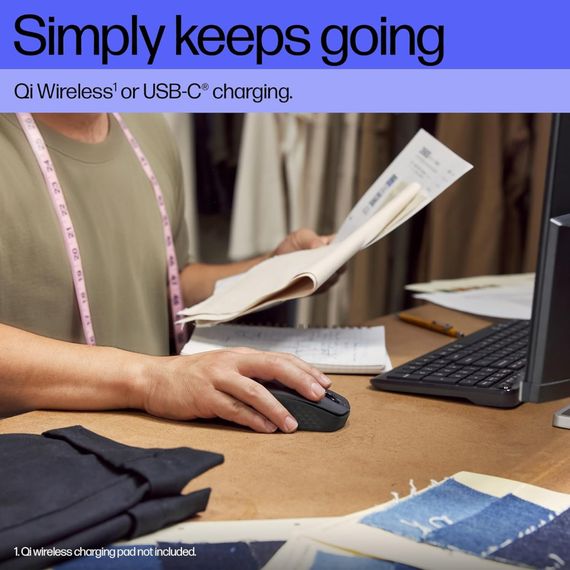 Мишка HP 690 Rechargeable Bluetooth Black (7M1D4AA) | Зображення 5