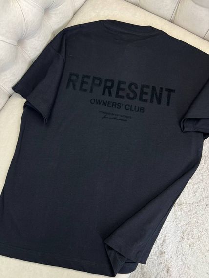 Футболка Represent Black чоловіча чорна бавовна f726 | Зображення 4