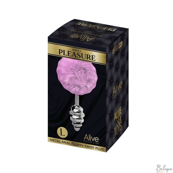 Анальна пробка Alive Anal Pleasure із світло-фіолетовим хвостиком, L Sex Aura | Зображення 3