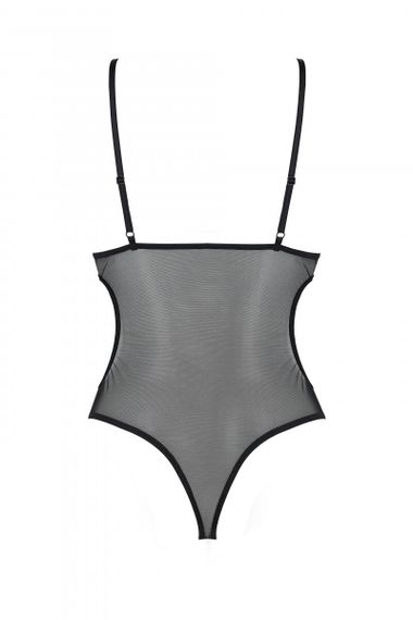 Боди с ажурным лифом Passion Christa Body, Черный, S, M, S/M, Маленький размер | Зображення 3