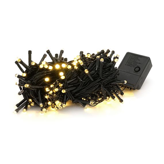 Гірлянди 200LED Кулька матова (White), 8 режимів, 5 метрів, чорна ізоляція, BOX