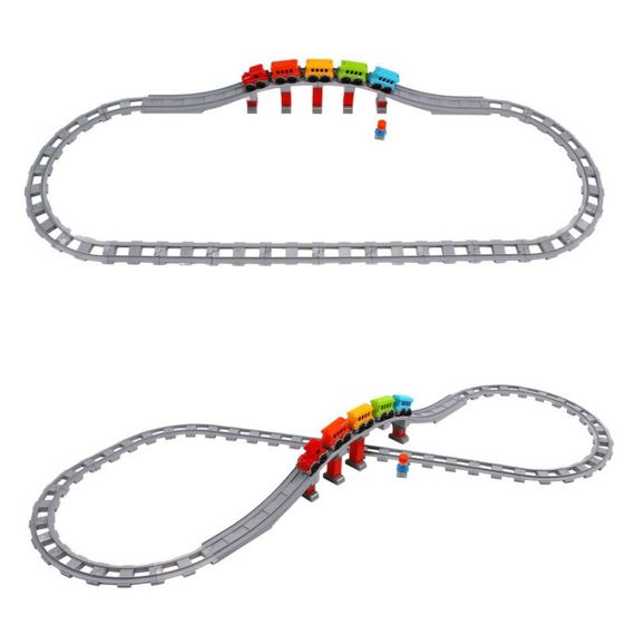 Детский набор конструктора "Железная дорога" 1300TXK 59 деталей | Зображення 5