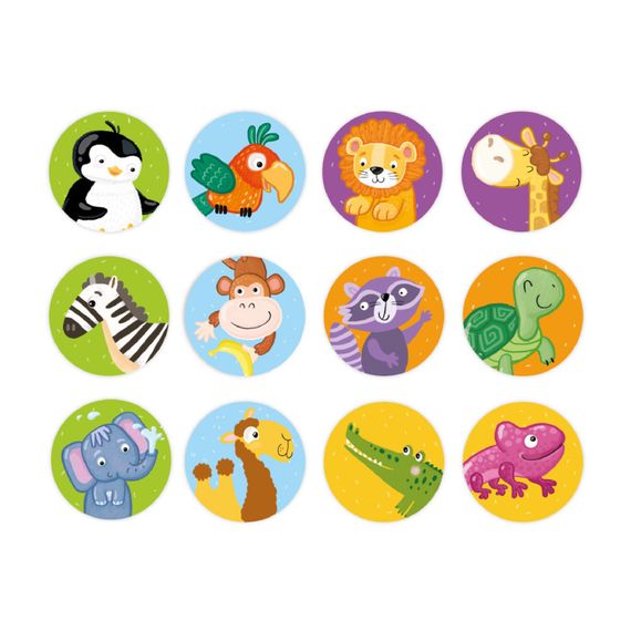 Настольная карточная игра для детей "Дикие животные" 301238, 12 фишек | Зображення 2