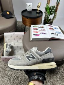 Жіночі кросівки 574 x Stone Island Gray White В3598