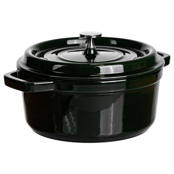 Кокотниця чавунна емальована 4 л, малахіт Yiwu HP-FLG-10 green | Зображення 5