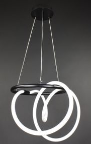 Люстра світлодіодна підвісна LED світильник для квартири на стелю лед 27747 Чорний 45-150х70х70 см.