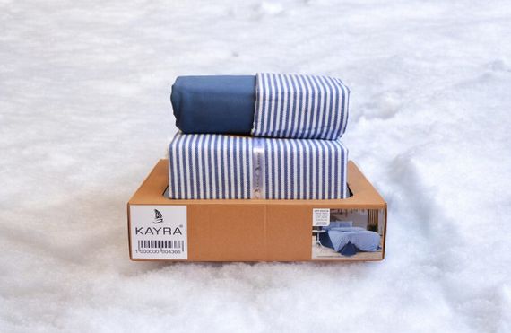 Комплект постельного белья Kayra Flanel 200×220 см Serit Mavi | Зображення 5