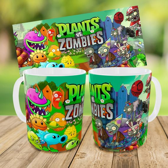 Набір: дитяча сумка-бананка+кружка Рослини проти Зомбі 32х15см, бананка для хлопчика через плече на подарунок (00949) | Зображення 2