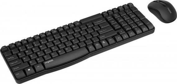 Комплект бездротової клавіатури + мишка Rapoo X1800S Black | Зображення 1