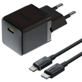 МЗП Baseus Palm Fast Charger 20W (1USB-C) + кабель Type-C to Lightning (E01164) Cluster Black