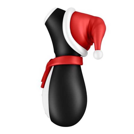 Вакуумний кліторальний стимулятор Satisfyer Penguin Holiday Edition, у шапочці та шарфі Sex Aura | Зображення 2