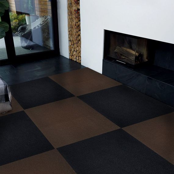 Самоклеюча плитка під ковролін темно-коричнева 600х600х4,5мм SW-00001127 | Зображення 3