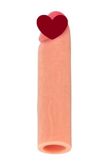 Насадка на член Real Body — Real Extender HARDY з відкритою головкою sexstyle