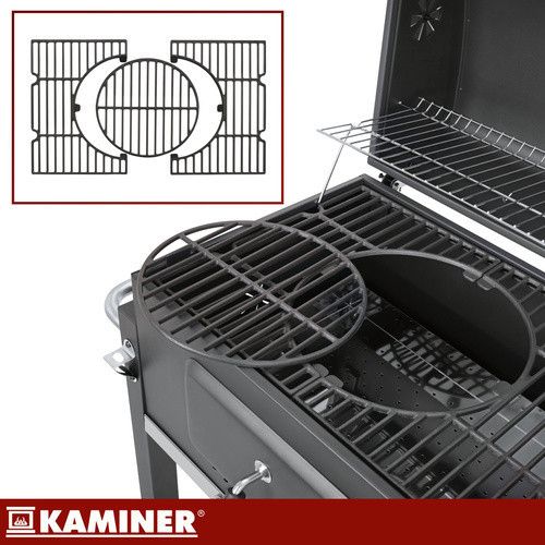 Мангал-гриль садовий з кришкою 114х67х120 см Kaminer 27318 | Зображення 9