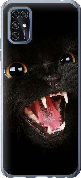 Чехол на ZTE Blade V2020 Smart Чёрная кошка "932u-2458-17620"