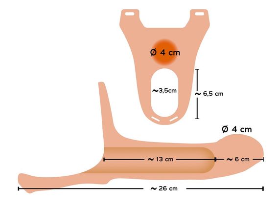 Чоловічий страпон - Strap-On Silicone Sleeve Large Sex Aura | Зображення 4