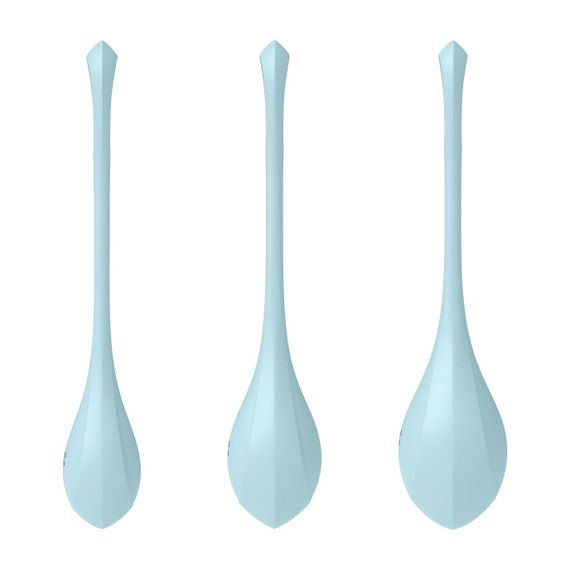 Набір йоні намистин Satisfyer Yoni Power 2 Light Blue, диаметр 2-2,5-3см, вес 22-44-73гр | Зображення 1