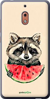 Чохол на Nokia 2.1 Єнотик з кавуном "4605u-1532-2448"