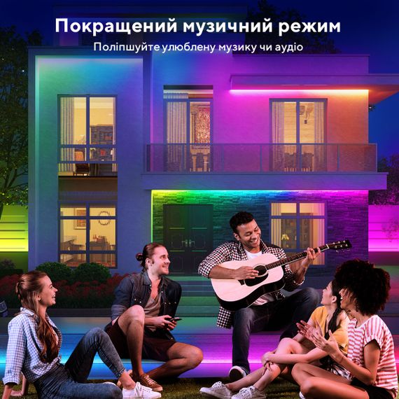 Стрічка світлодіодна Govee  розумна H6172 Phantasy Outdoor LED RGBIC Strip Lights 10м Білий (H61723D1) | Зображення 5