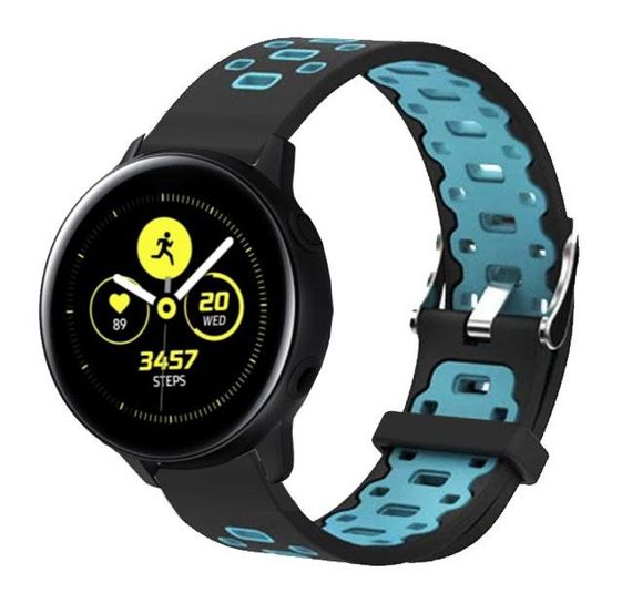 Спортивный ремешок Primo Perfor Classic для часов Samsung Galaxy Watch Active / Active 2  - Black&Blue