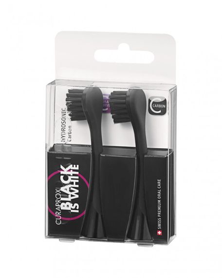 Насадки для звукової щітки Curaprox Hydrosonic Black is white, BIW, carbon (2шт) | Зображення 2