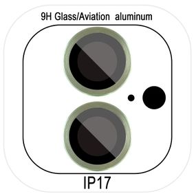 Захисне скло Metal Classic на камеру (у упак.) для Apple iPhone 17 (6.3") Салатовий / Light Green