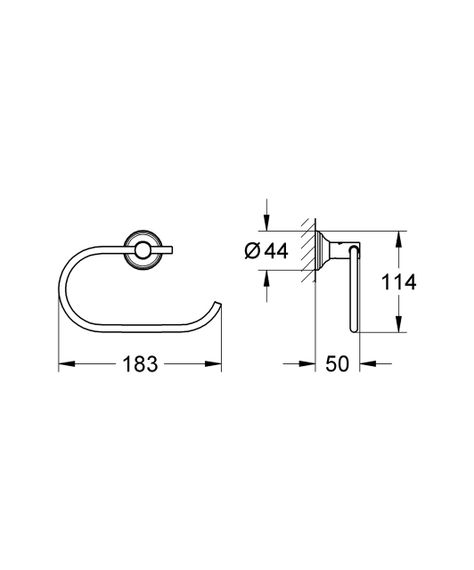 Тримач для туалетного тата Grohe Essentials Authentic (40657001) | Зображення 1
