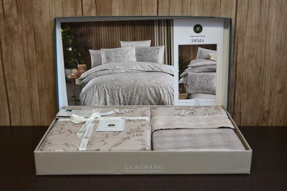 Постільна білизна La Romano Premium Satin 200×220 Dema Beige | Зображення 2