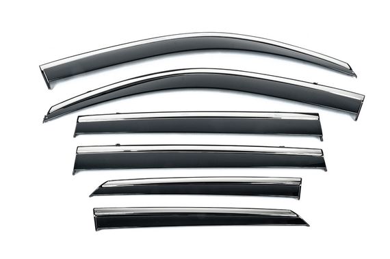 Вітровики з хромованим молдингом Niken Luxury (6 шт) для Lexus GX460 2009-2023 рр