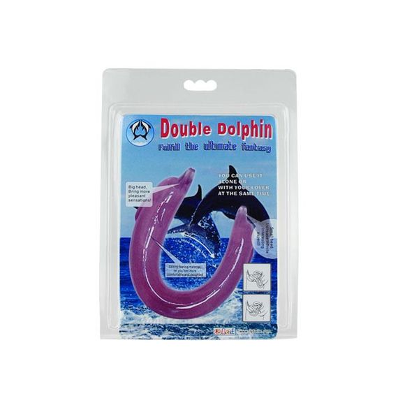 Двосторонній фалоімітатор - Double Dolphin Pink Sex Aura | Зображення 1