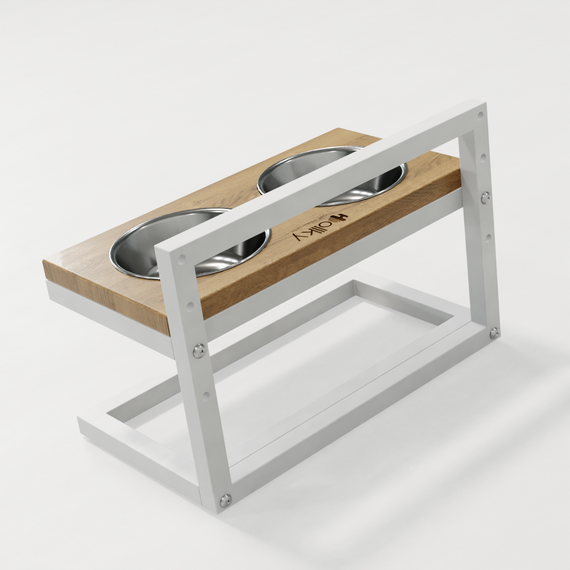 Миски на подставке с регулировкой высоты Hollky Flex S FS-422523-WHNT | Зображення 4