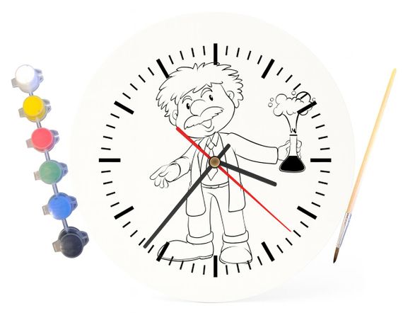 Детский набор для творчества часы раскраска Урок химии 30 см (Г0205) | Зображення 2