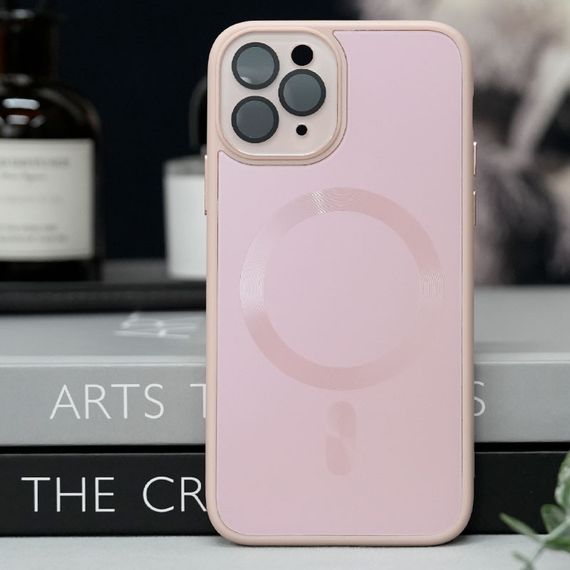 Чохол TPU+Glass Sapphire Midnight with MagSafe для Apple iPhone 12 Pro Max (6.7") Рожевий / Pink Sand | Зображення 1