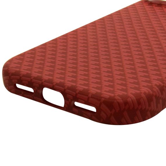 Чохол TPU+PC KVZV Triangular Pattern with Magnetic Fit для Apple iPhone 15 Pro (6.3") Red | Зображення 4